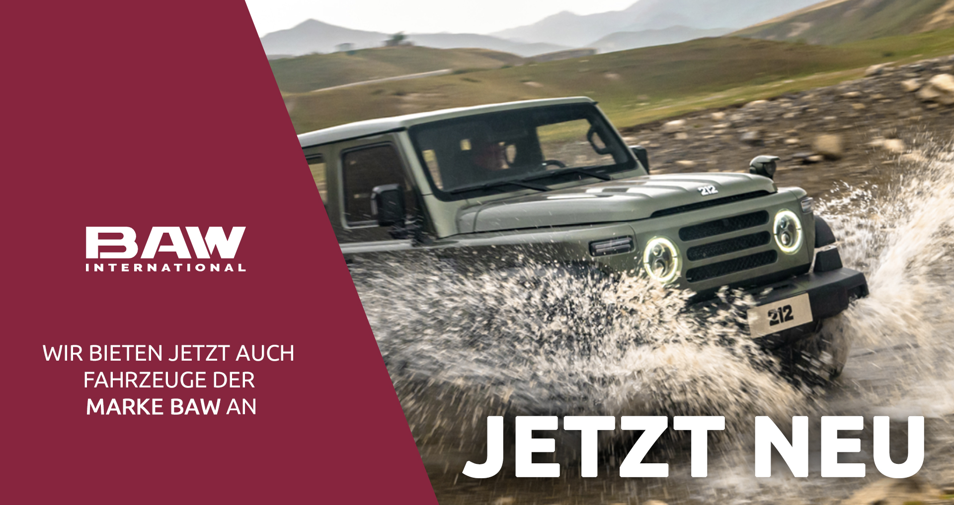 BAW Fahrzeuge bei uns!